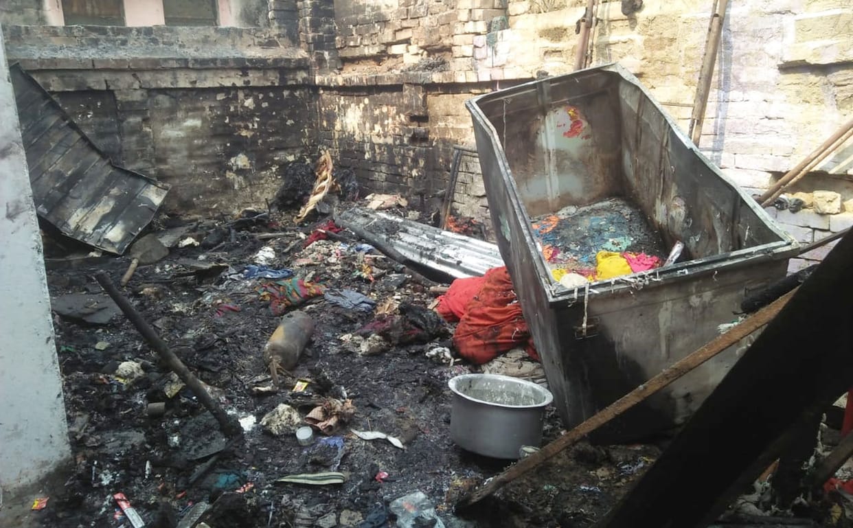 Fire in tent house warehouse, millions worth of goods destroyed