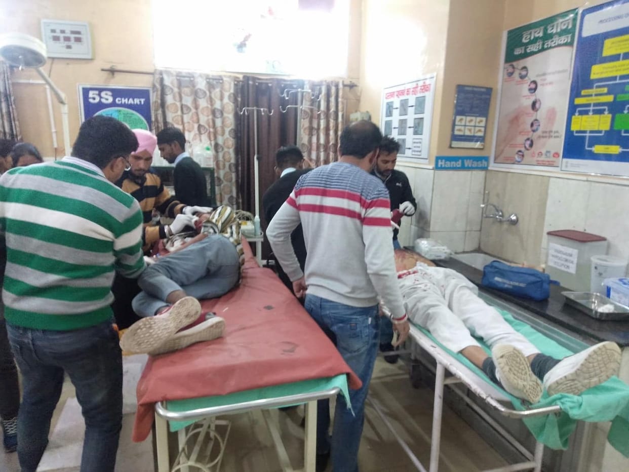 Three youths injured in collision with two motorcycles, road accident, fatehabad