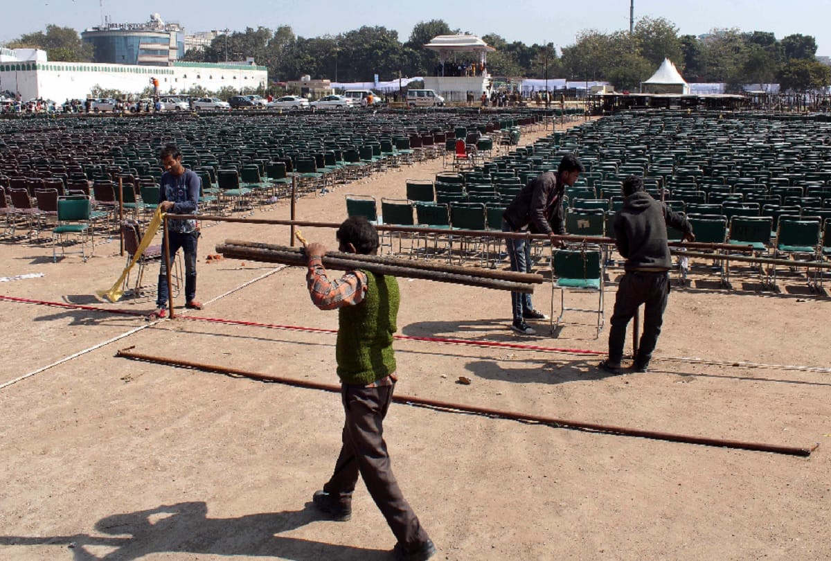 Over one lakh people will visit in Arvind Kejriwal CM oath Ceremony
