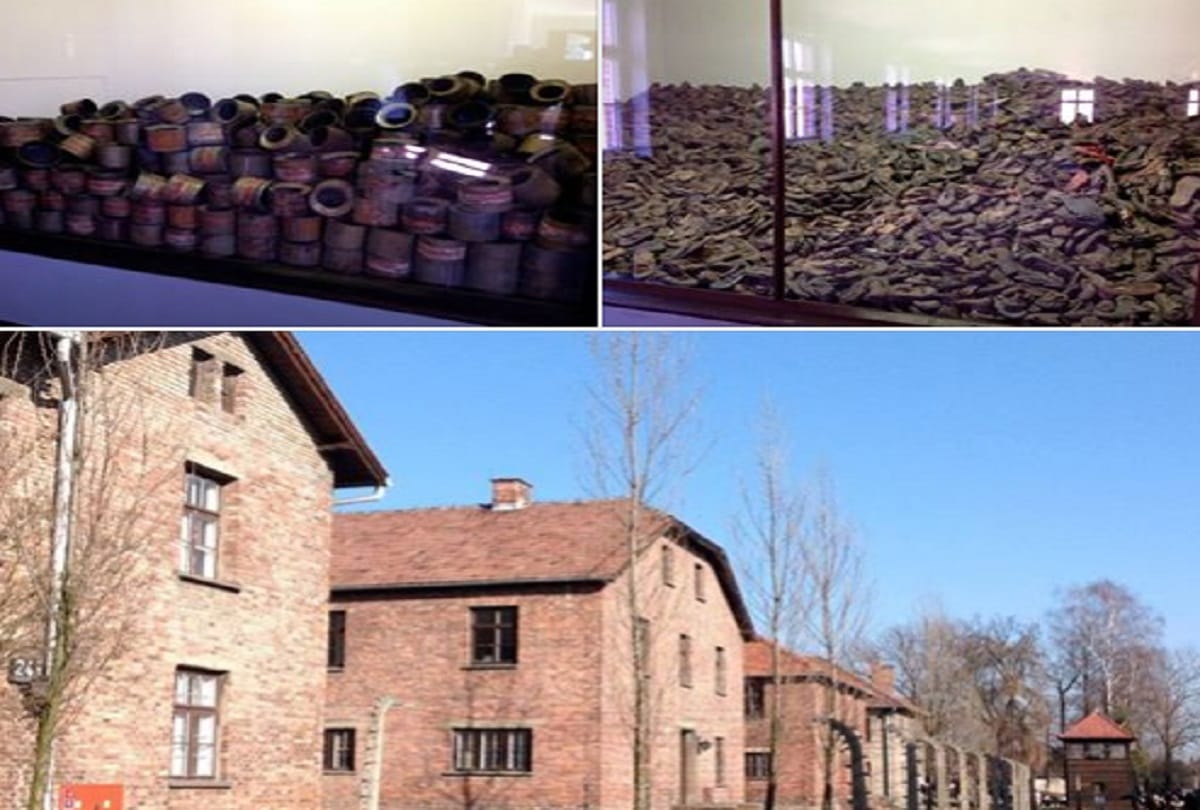 Gate of Death of Auschwitz concentration camp operated by Nazi Germany in Poland