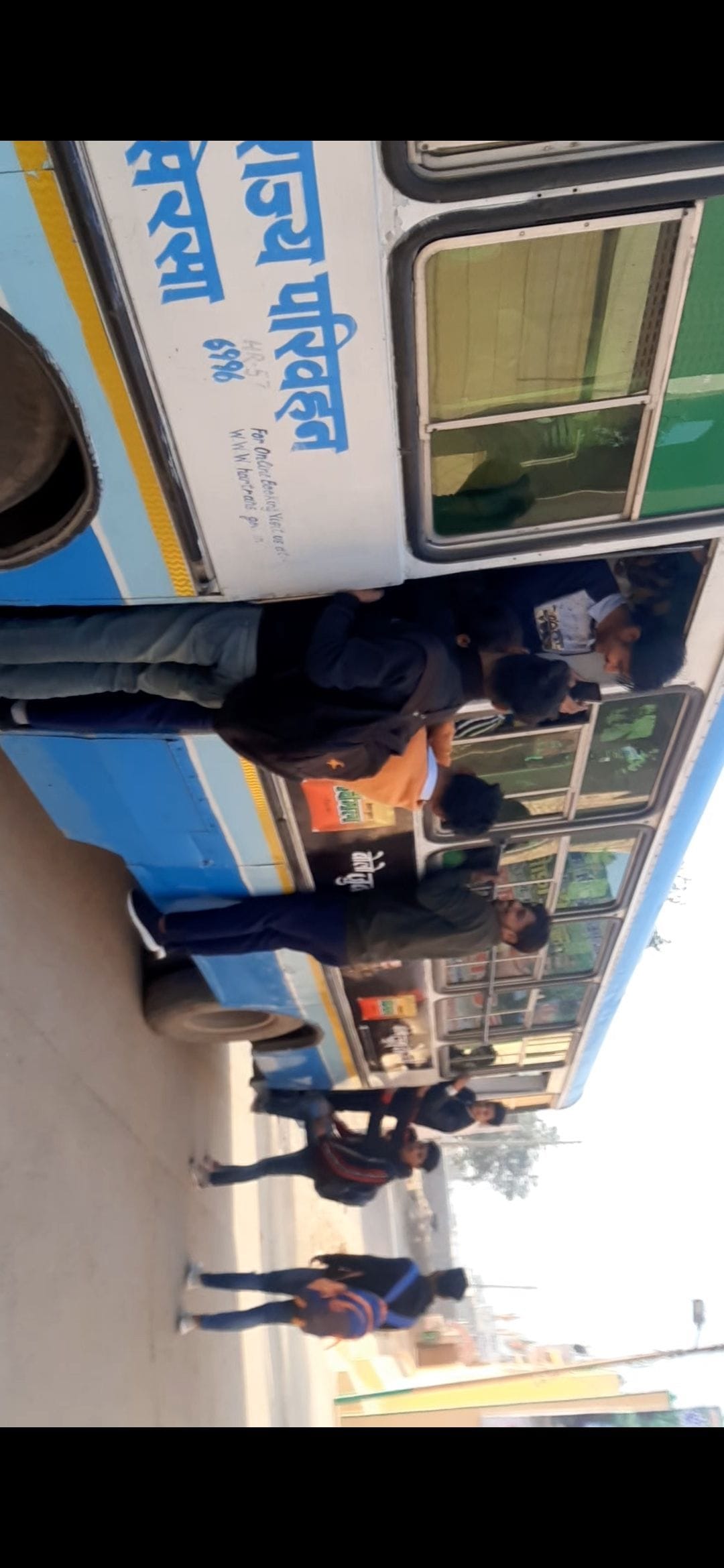 on the first day arrived late in dipo KM scime bus