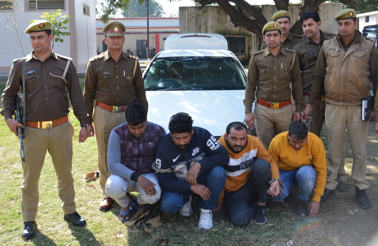 Mansoorpur police arrested four miscreants in encounter