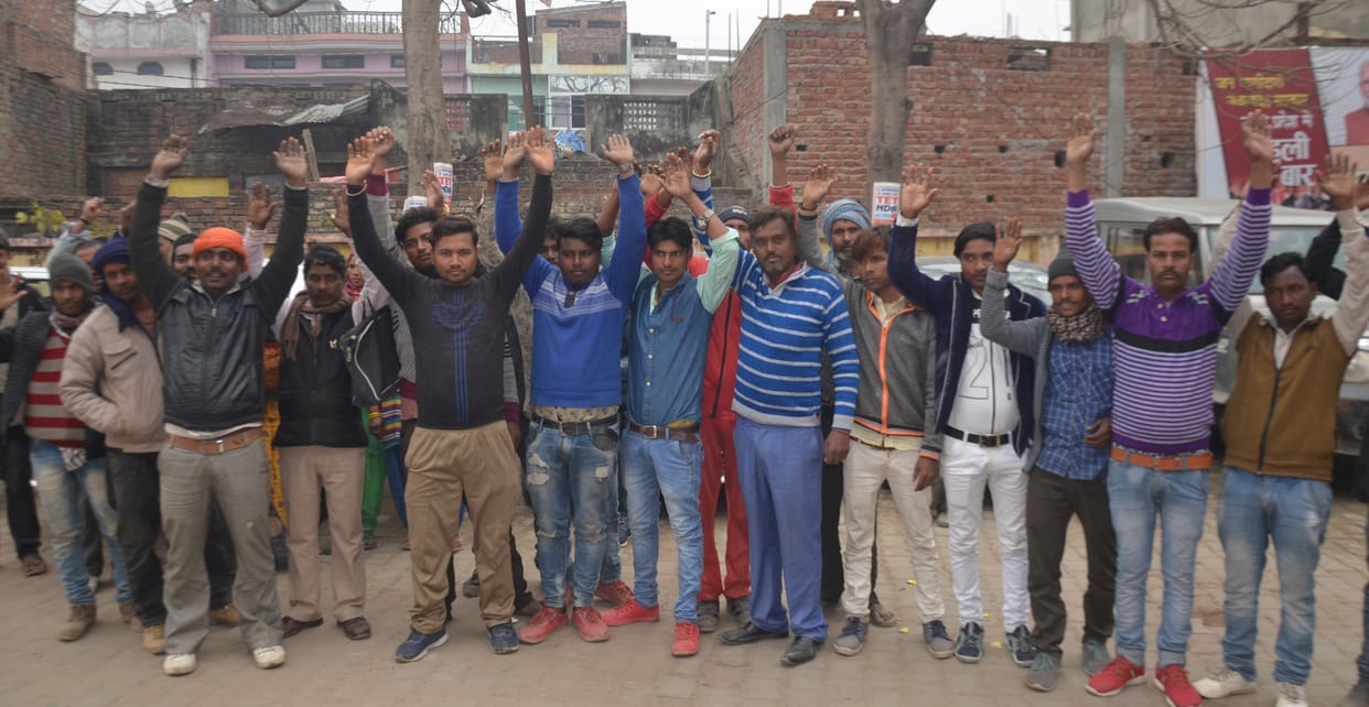 Cleaning workers demonstrated voice