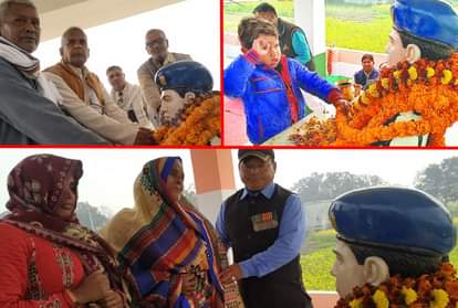 शहीद पंकज त्रिपाठी की मूर्ति का अनावरण हुआ है।