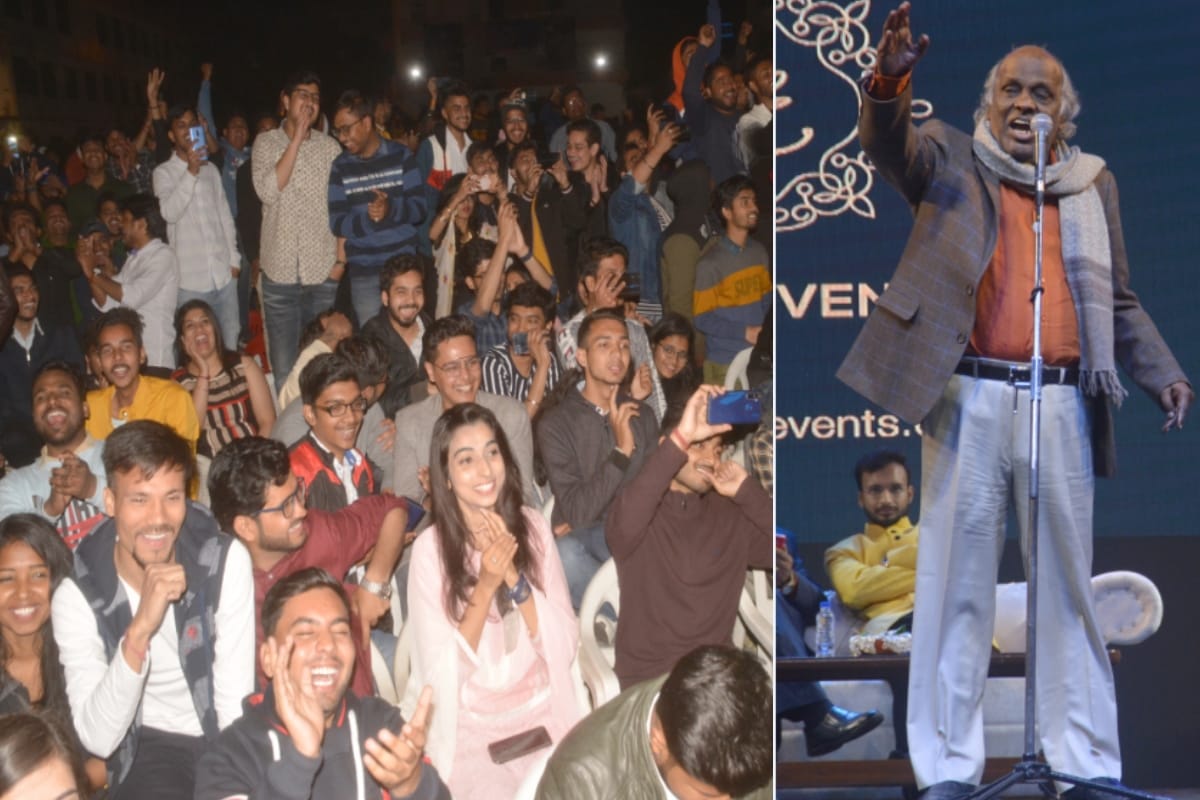 Rahat Indori poetry won young hearts at kavi sammelan in Miet Meerut
