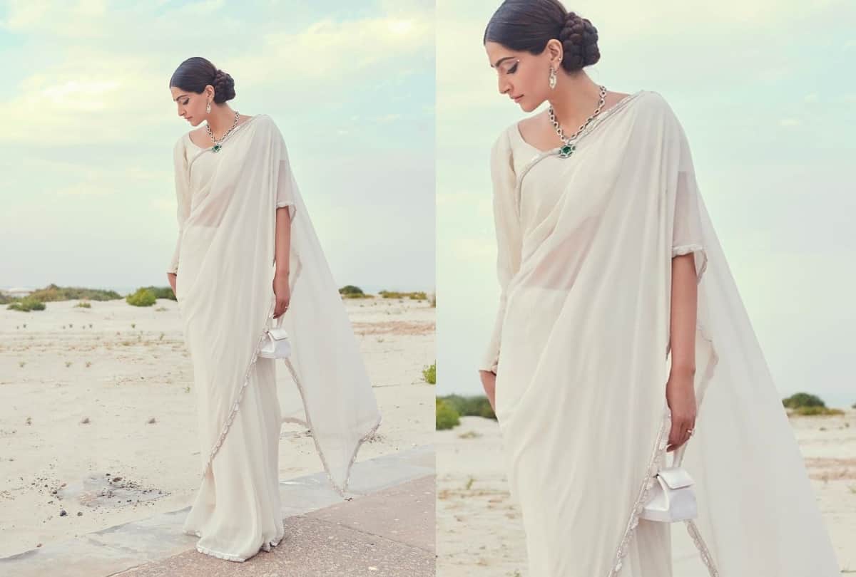 sonam kapoor mini white bag price is 77.5 k rupees