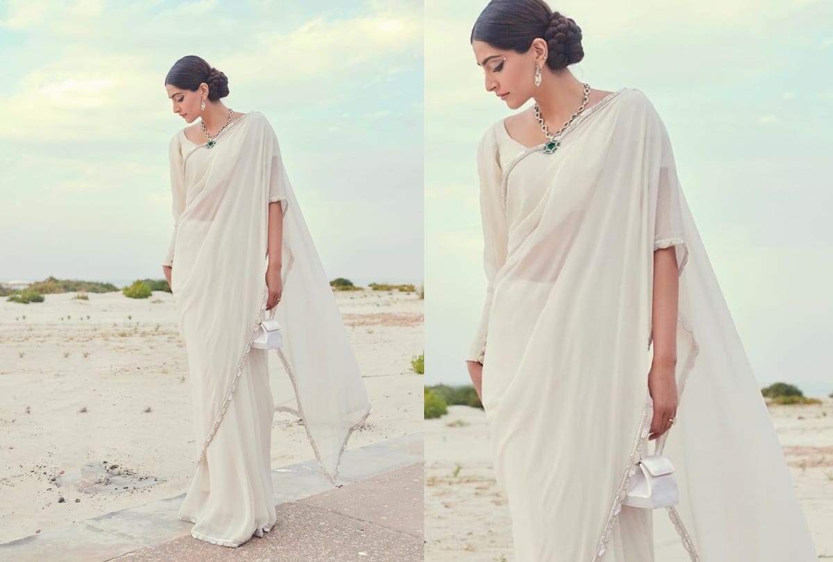 sonam kapoor mini white bag price is 77.5 k rupees