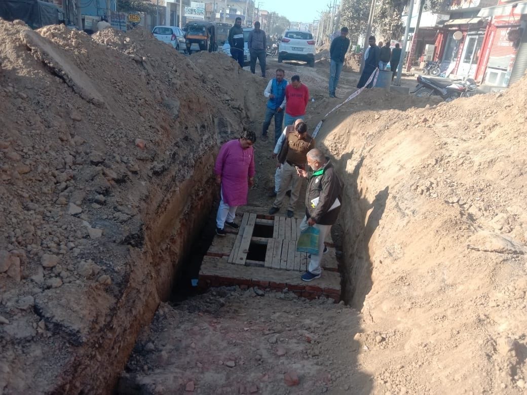 mla found disturbance in laying of sewerage line