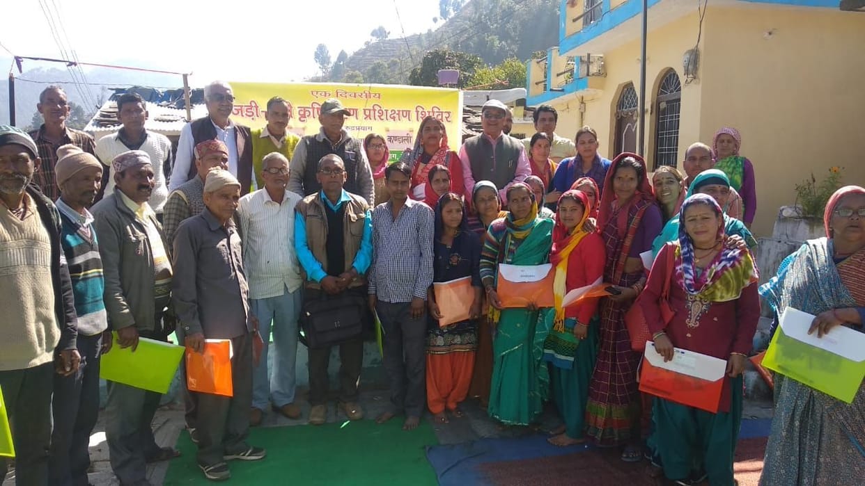 farmer trained on herb production