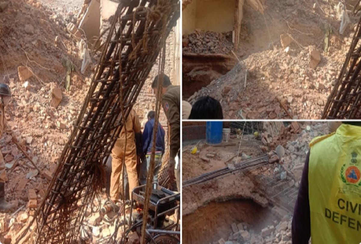 A house collapses in CR Park two persons feared trapped under the debris