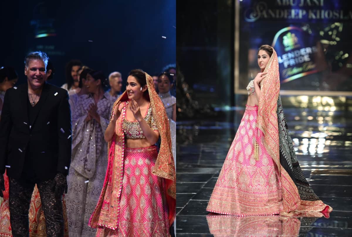 sara ali khan ramp walk in lakme fashion week 2020 in bridal outfit
