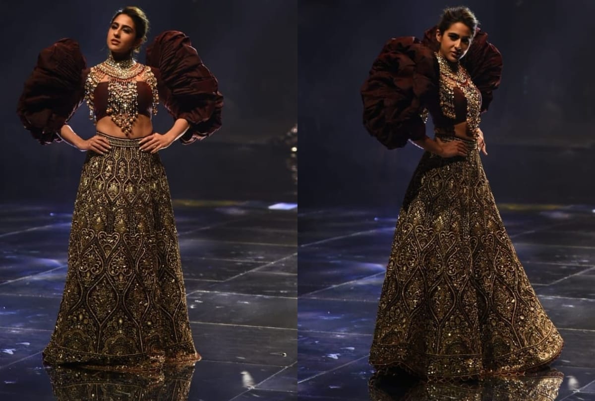 sara ali khan trolled for her ramp walk for abu jani sandeep khosla fashion show