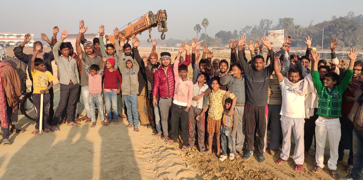 Demonstration by villagers on demand for under-pass