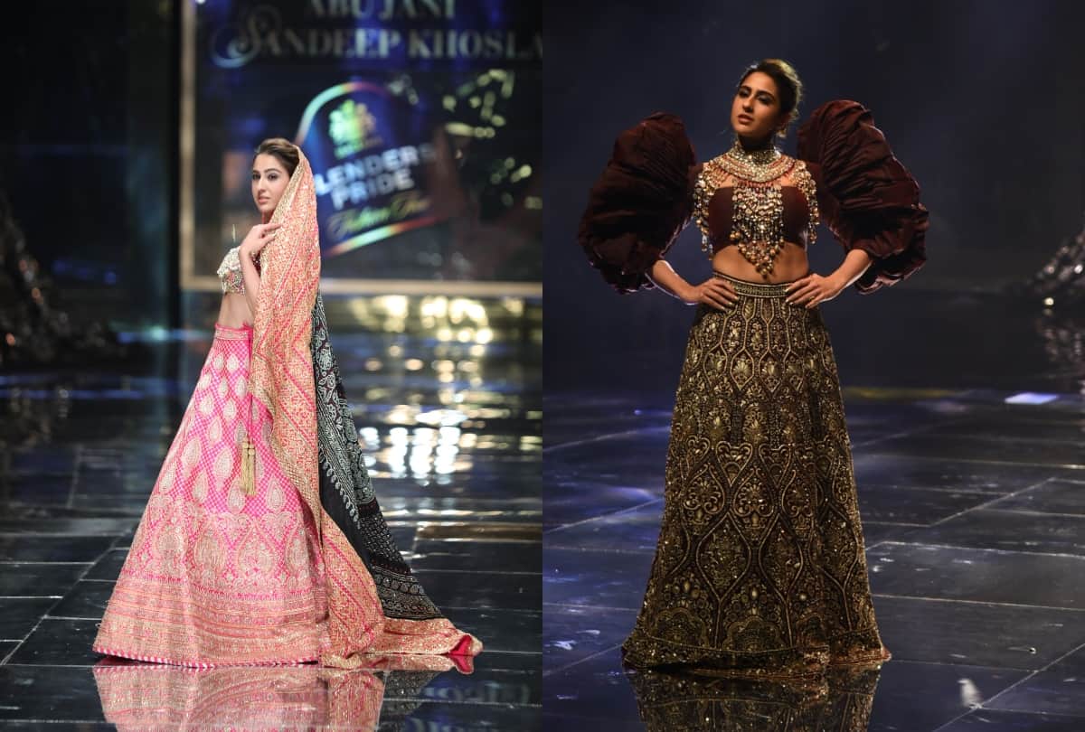 sara ali khan ramp walk in lakme fashion week 2020 in bridal outfit