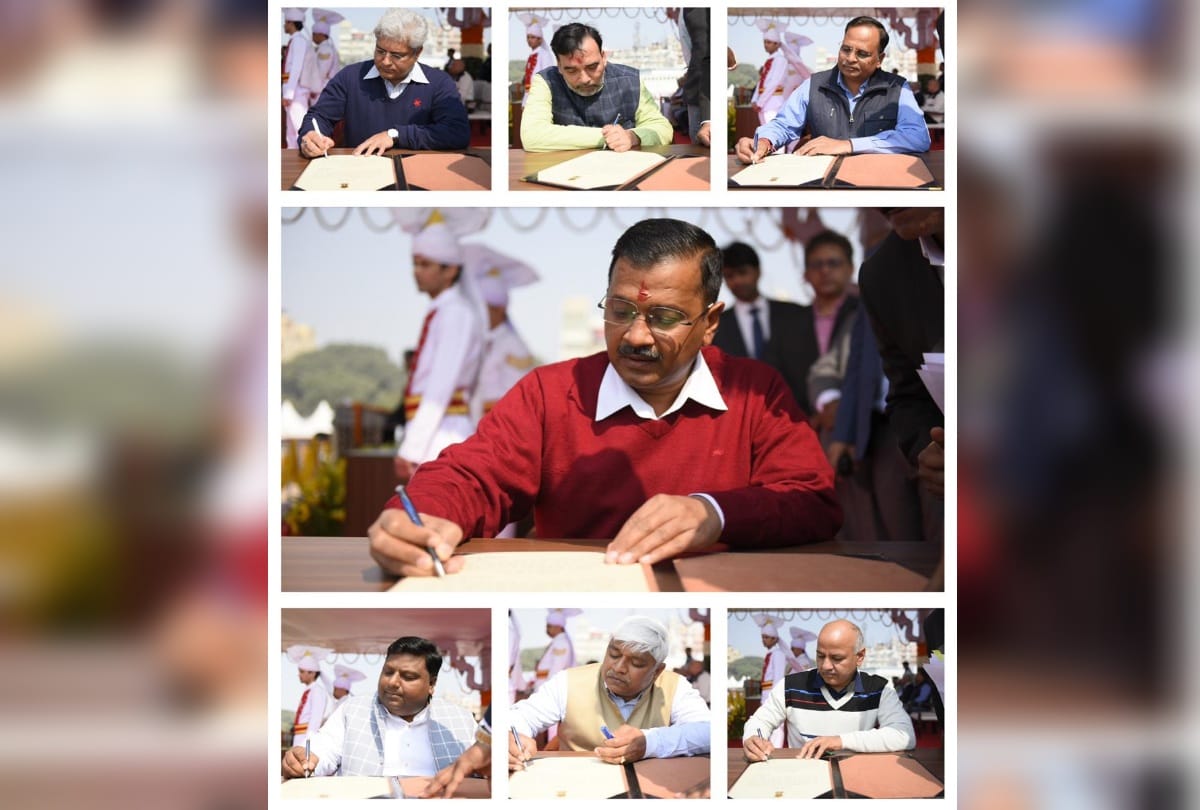 Arvind Kejriwal new cabinet ministers oath taking ceremony Delhi Assembly