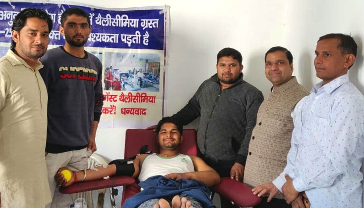 30 unit blood collect in camp