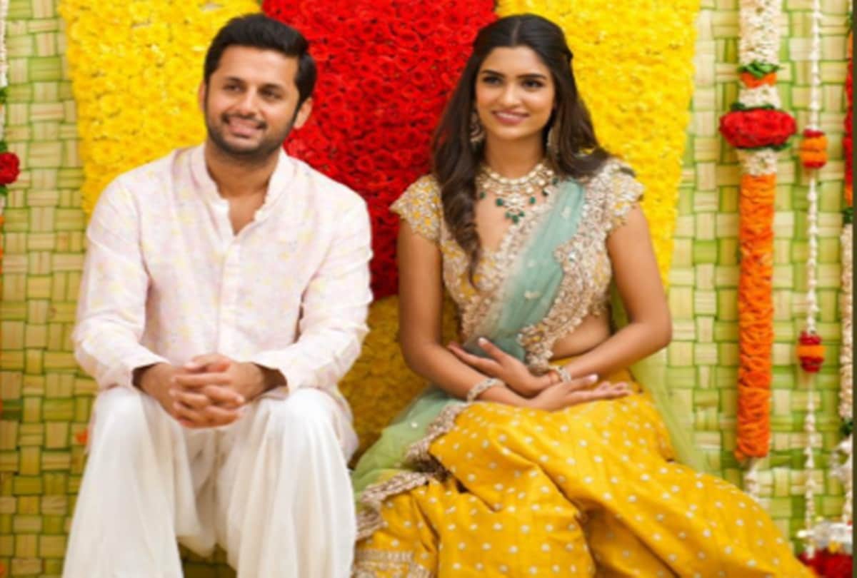South Actor Nithin And Shalini Reddy Gets Engaged See Viral Pics Here
