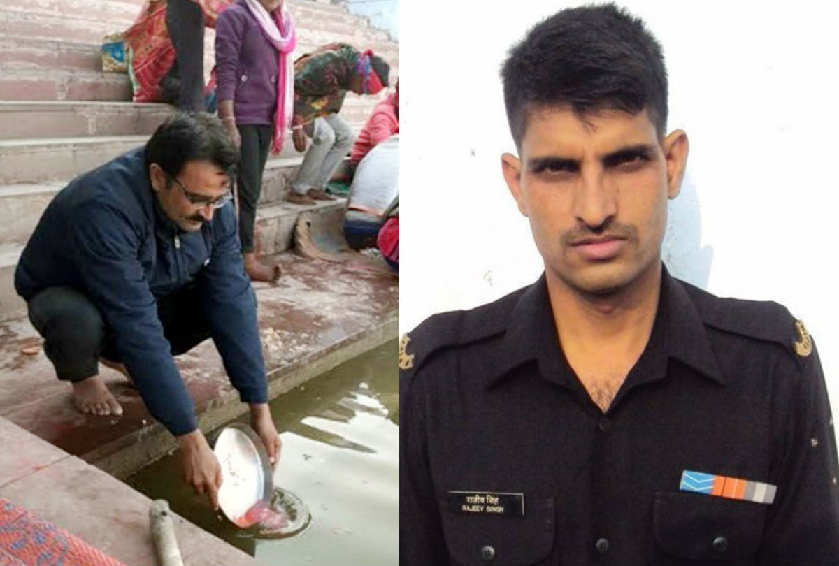 Jaipur Martyr Rajiv Singh Shekhawat's Ashes Immersed In Ganga Kasganj