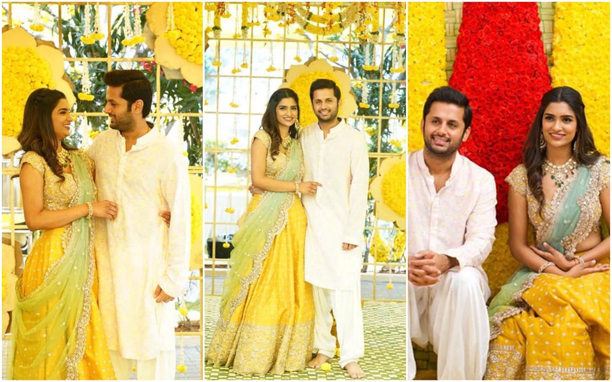 South Actor Nithin And Shalini Reddy Gets Engaged See Viral Pics Here