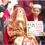 couple marries during protest