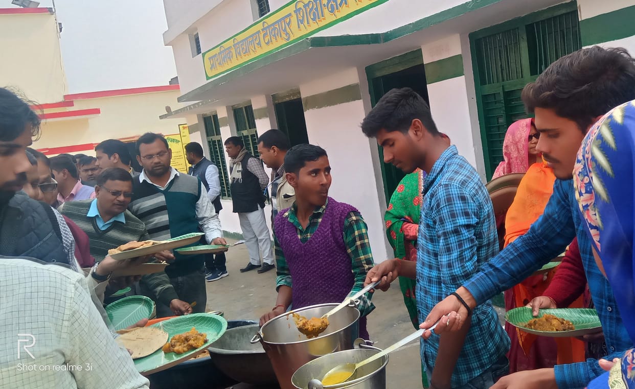 Teachers are also being fed ... feeding dumplings-samosas instead of sandwiches