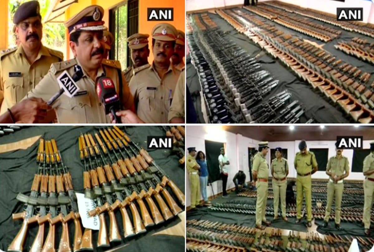 Kerala Crime Branch team conducts physical verification of rifles Police Chief Store Trivandrum