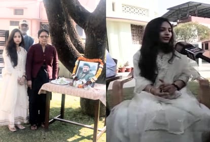 Pulwama Attack One year: Martyr Major vibhuti dhoundiyal Wife Emotional During Gives Tribute