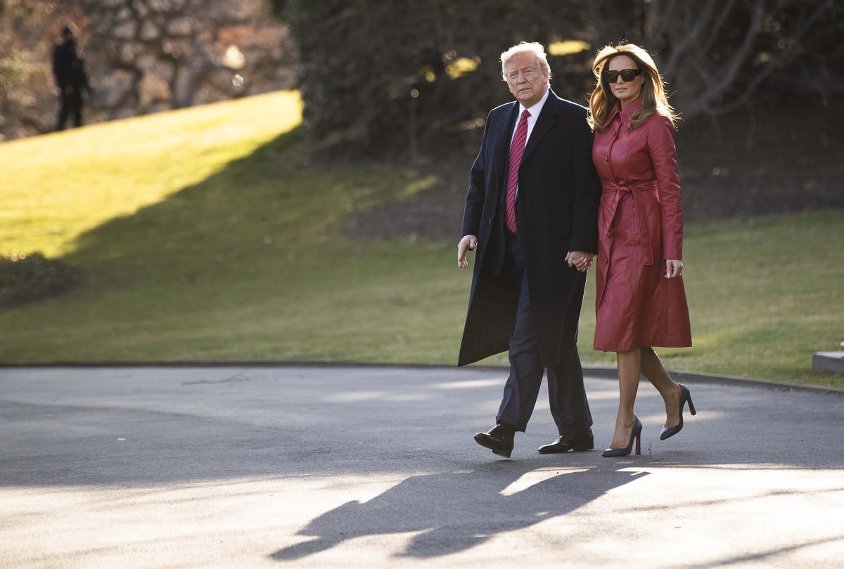 Donald Trump India Visit : convoy under tight security Indian security agencies gaurd outer circle