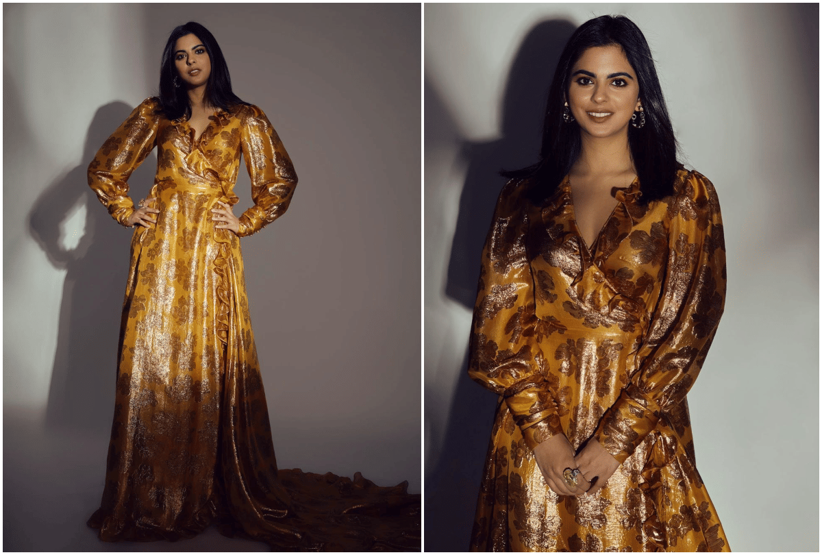 isha ambani stunning and stylish look images viral mukesh ambani
