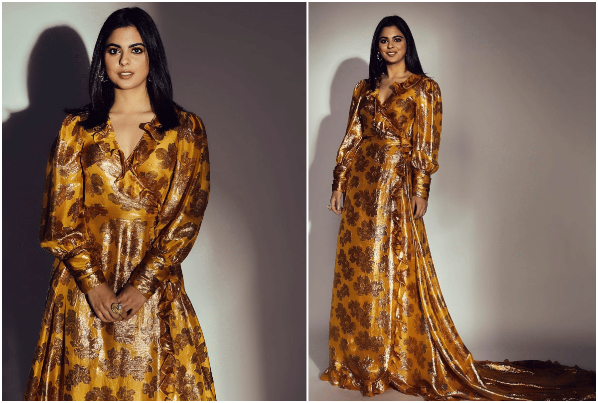 isha ambani stunning and stylish look images viral mukesh ambani