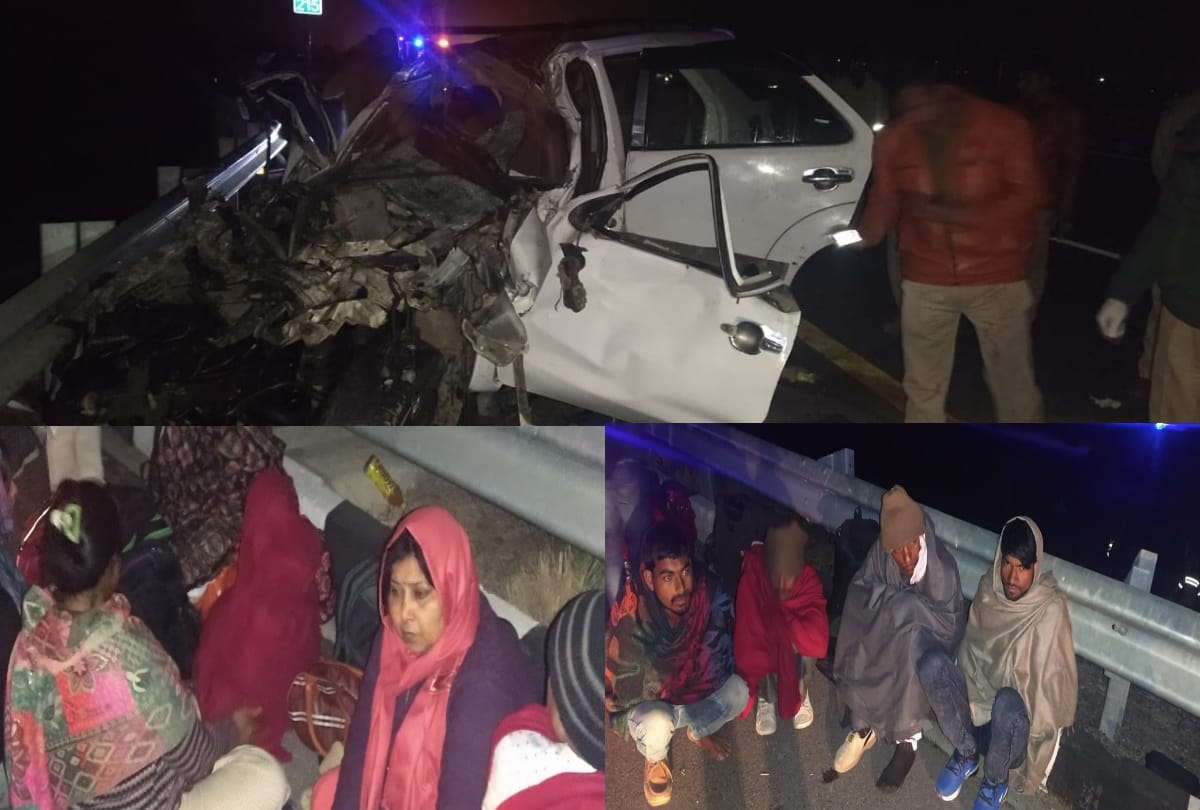 Volvo bus collided with Fortuner, six including two Delhi leaders killed