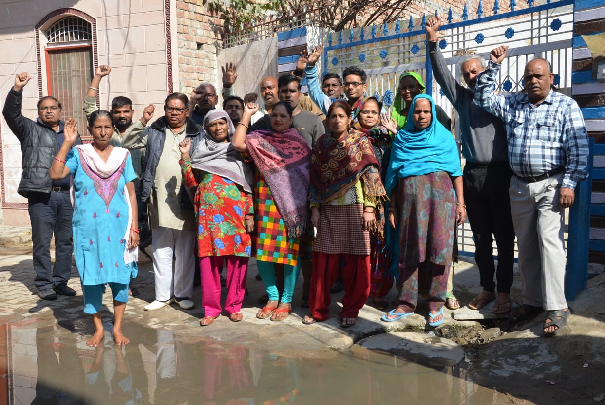 water logging, siver problem, people protest