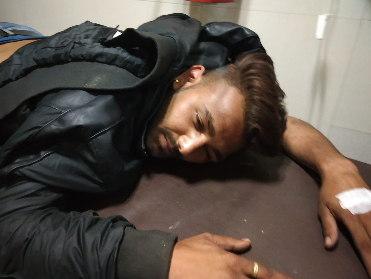 Blow on property dealer, shrapnel in back