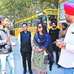 स्कूल बसों की चेकिंग