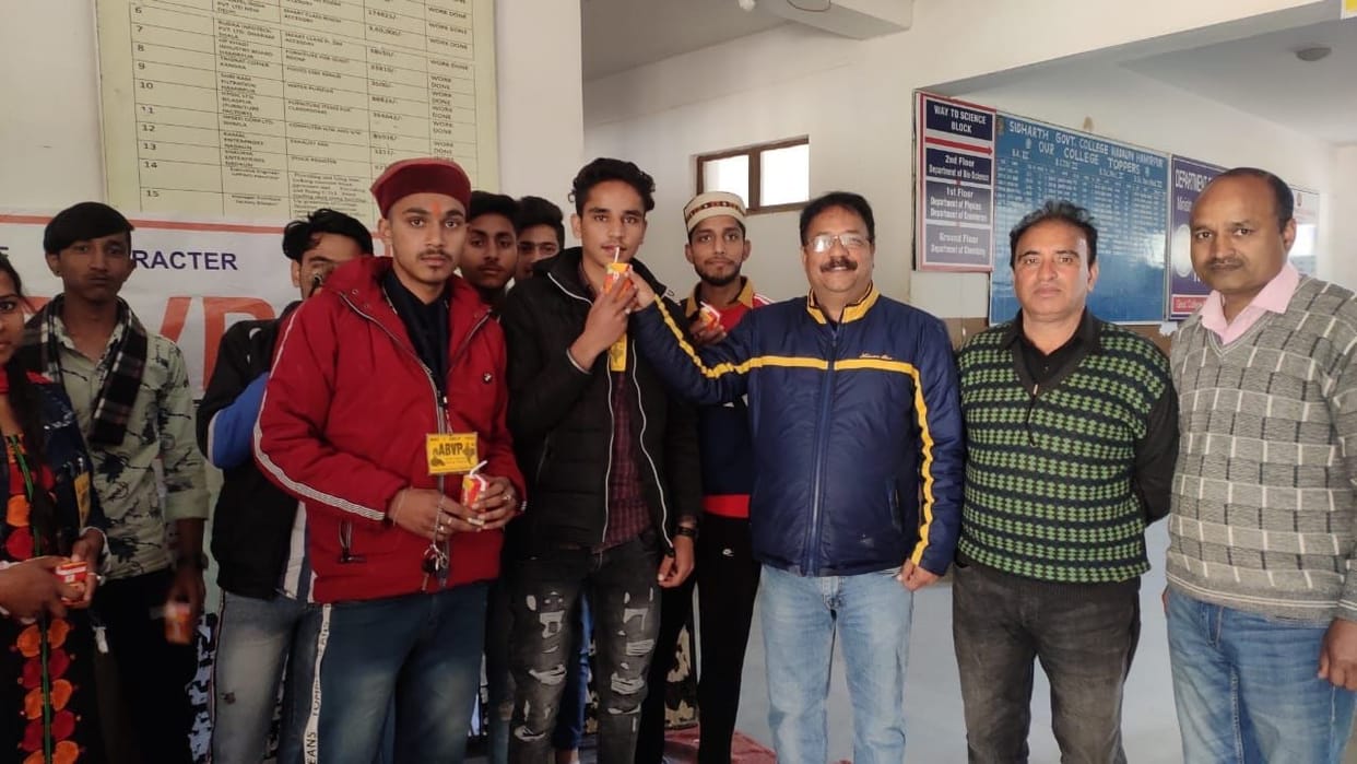 abvp on hunger strick