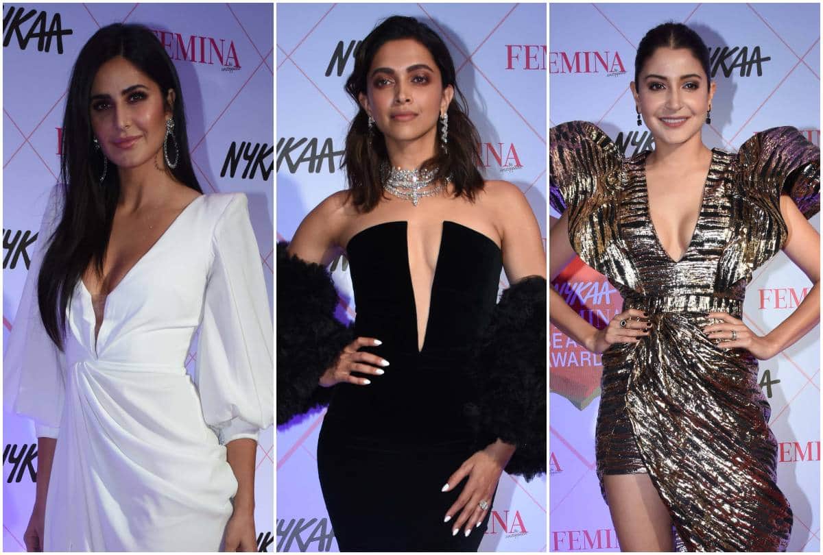 katrina kaif deepika padukone and anushka sharma at nykaa beauty awards
