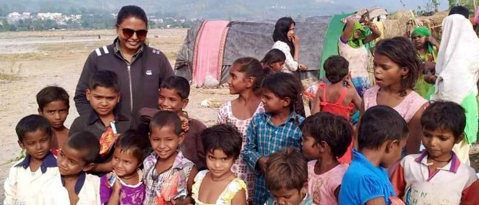 Rihanna reaching the ray of education in poor settlements