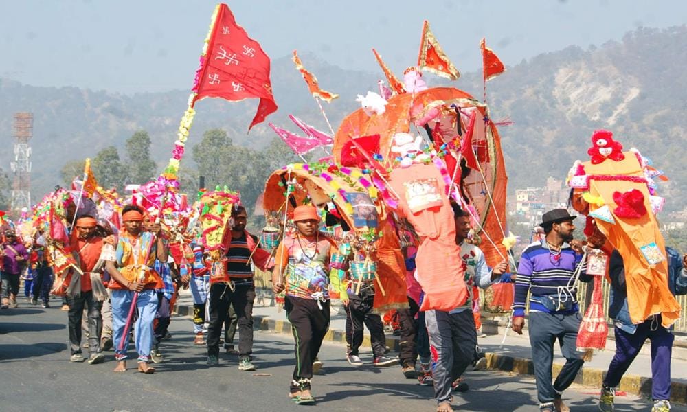 mahashivratri 2020 : huge number of kanwariyas in haridwar