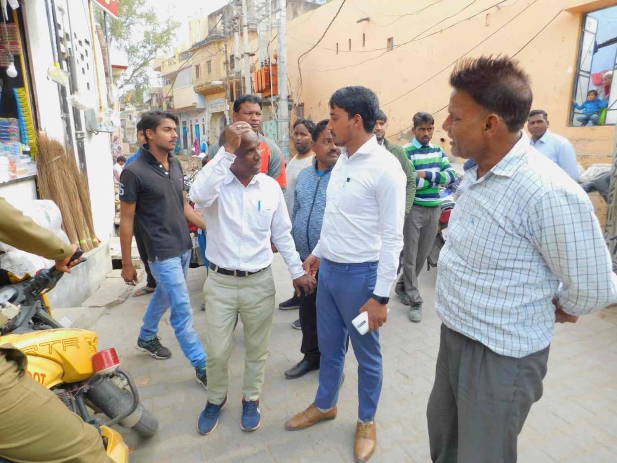 nagar palika seized 20 kg of polythene