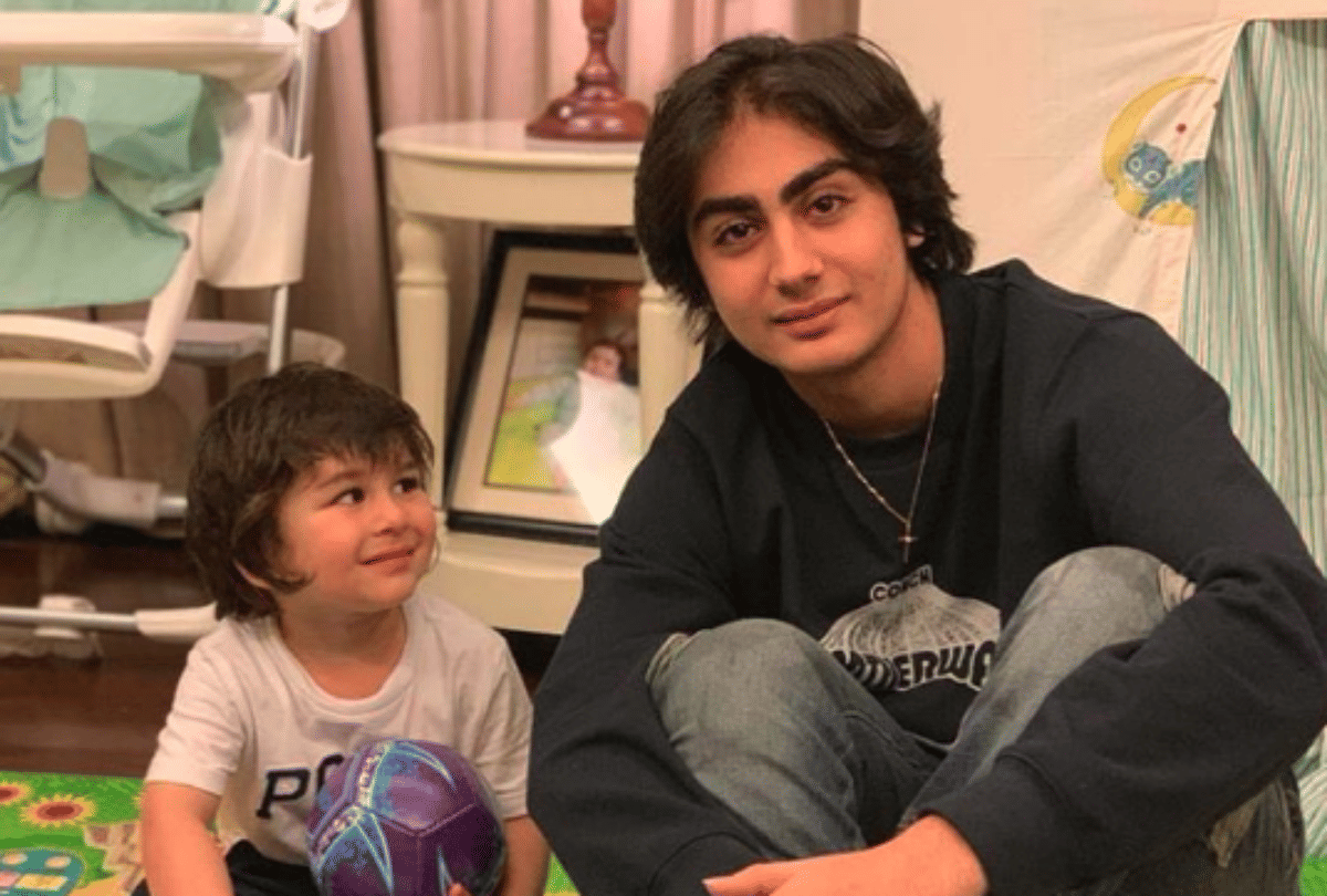 malaika arora khan son arhaan khan with taimur ali khan photo viral