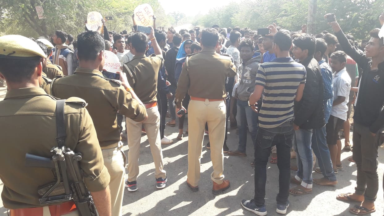 Students of Navodaya Vidyalaya fiercely