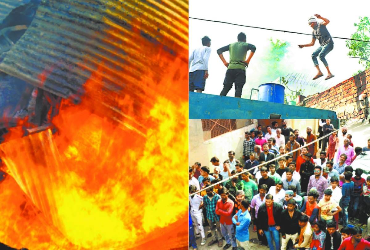 fire broke out in plywood factory in lucknow.