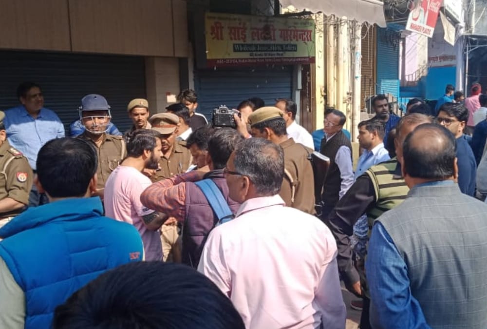 Firing near Chauk in Lucknow.