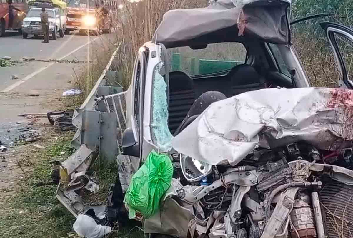 Five killed in tragic road accident, car and truck collision in Samba Jammu
