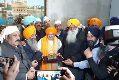 JP Nadda meet with former Punjab chief minister Parkash Singh Badal