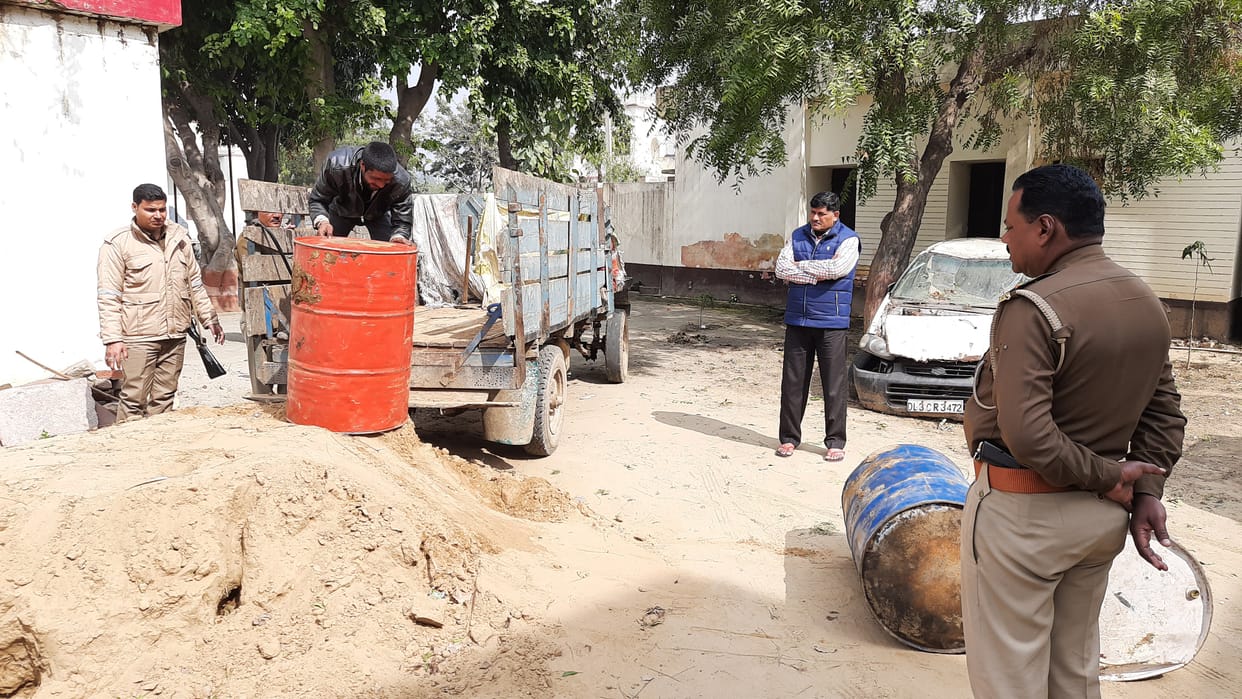 Police caught illegal adulterated petrol and diesel