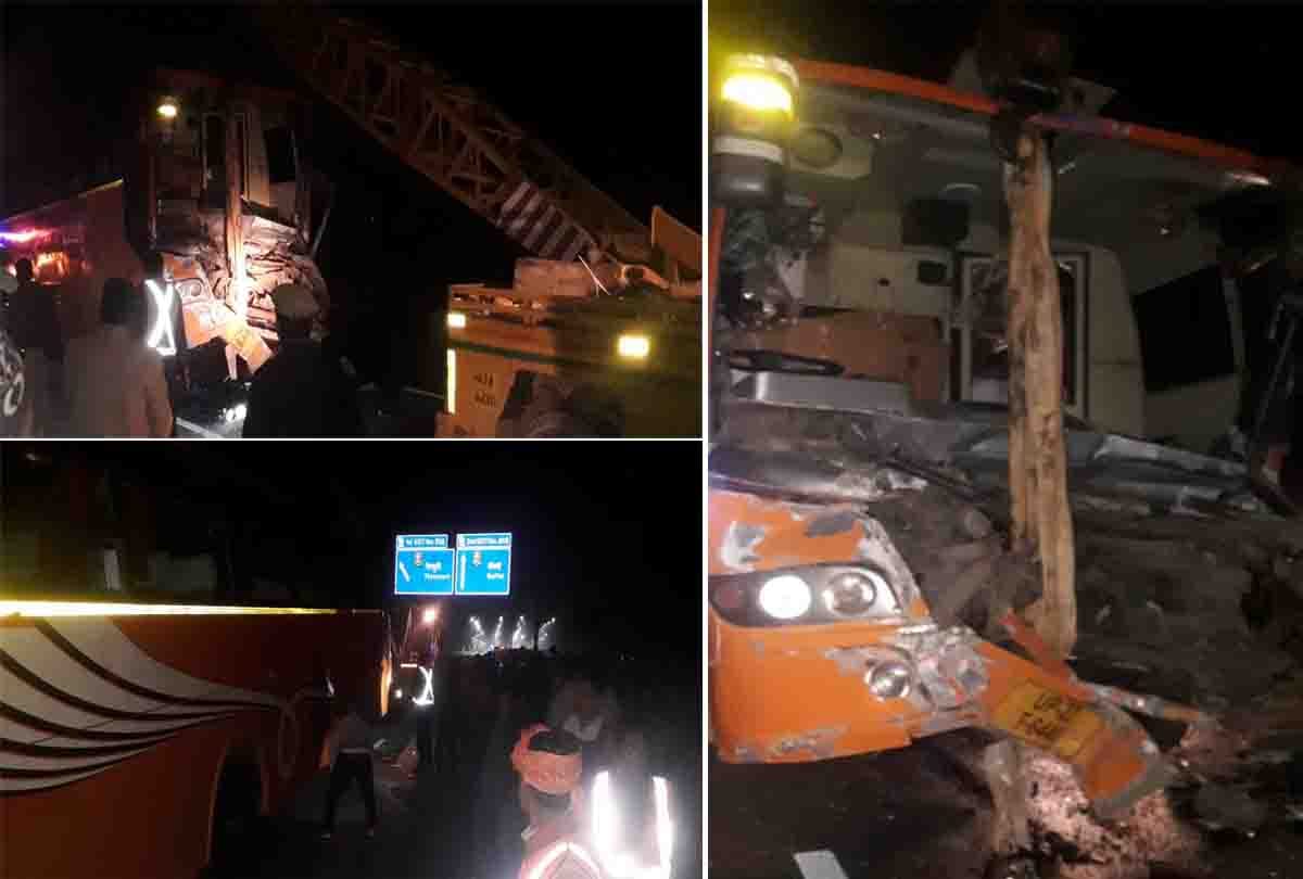 Bus-truck collision Agra-Lucknow expressway, 29 people injured