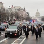 President Donald Trump motorcade