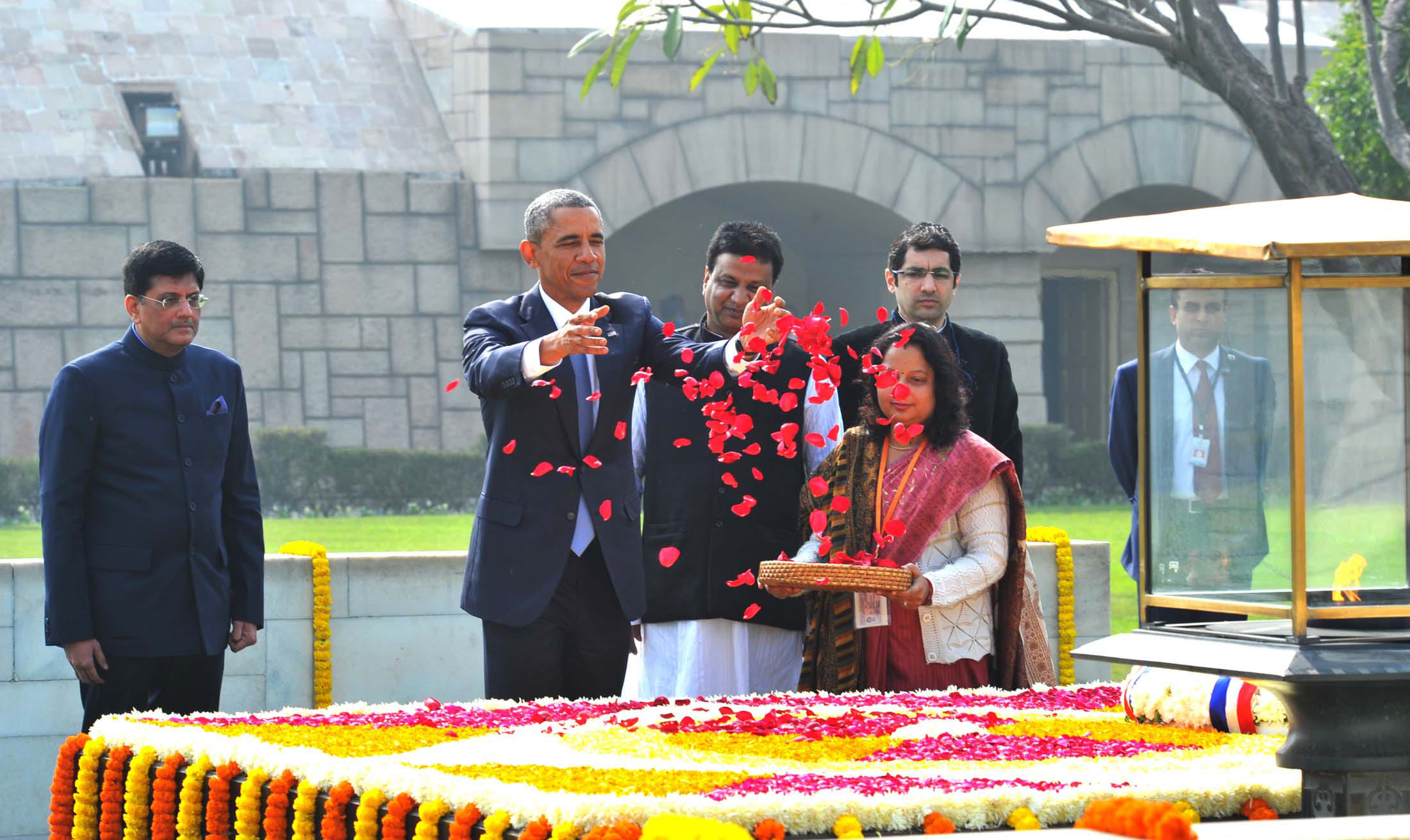 US President Donald Trump Could be plant a tree near by Obama, Clinton and bush's Plants at rajghat