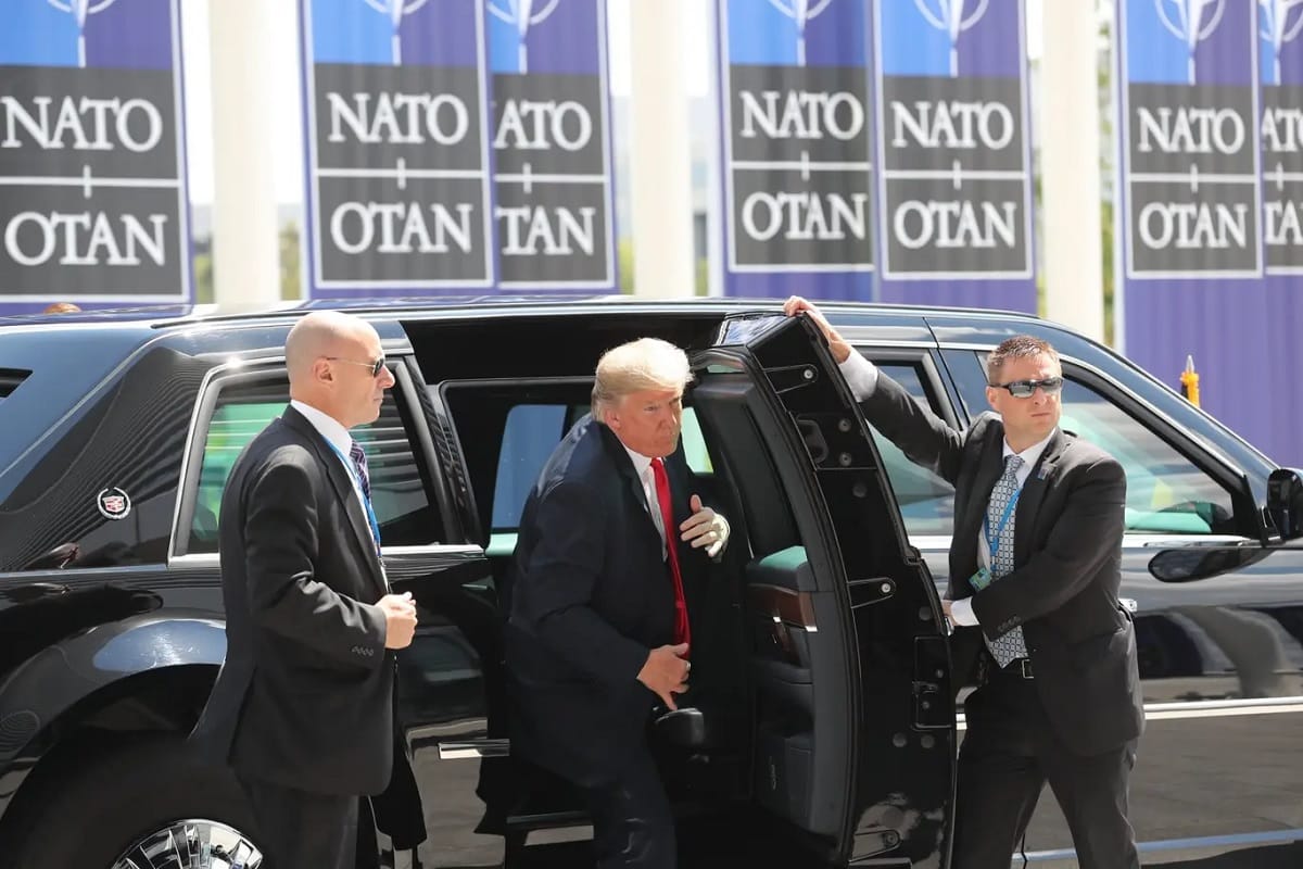 US President Donald Trump multilayer Security Cover by CIA in India during His visit